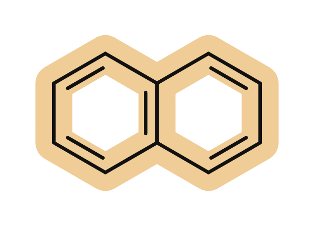 Naphthalene: two fused six-membered rings